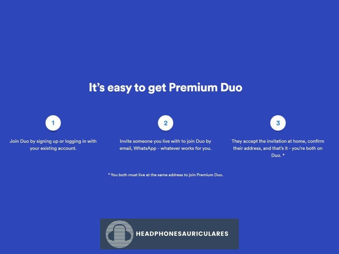 El proceso de 3 pasos para obtener Spotify Duo.