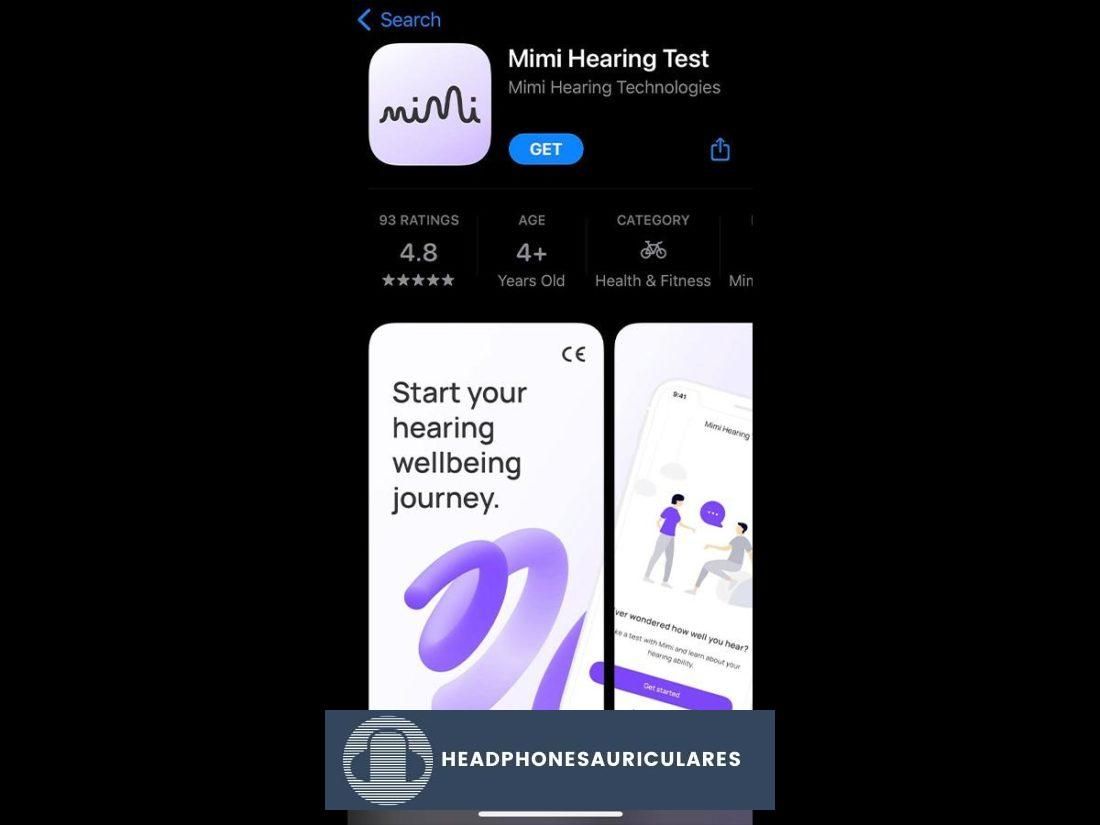 Descarga de la aplicación de prueba de audición Mimi
