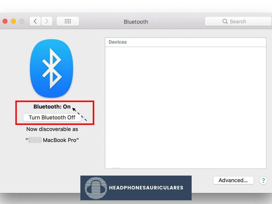 Activar el Bluetooth de Mac