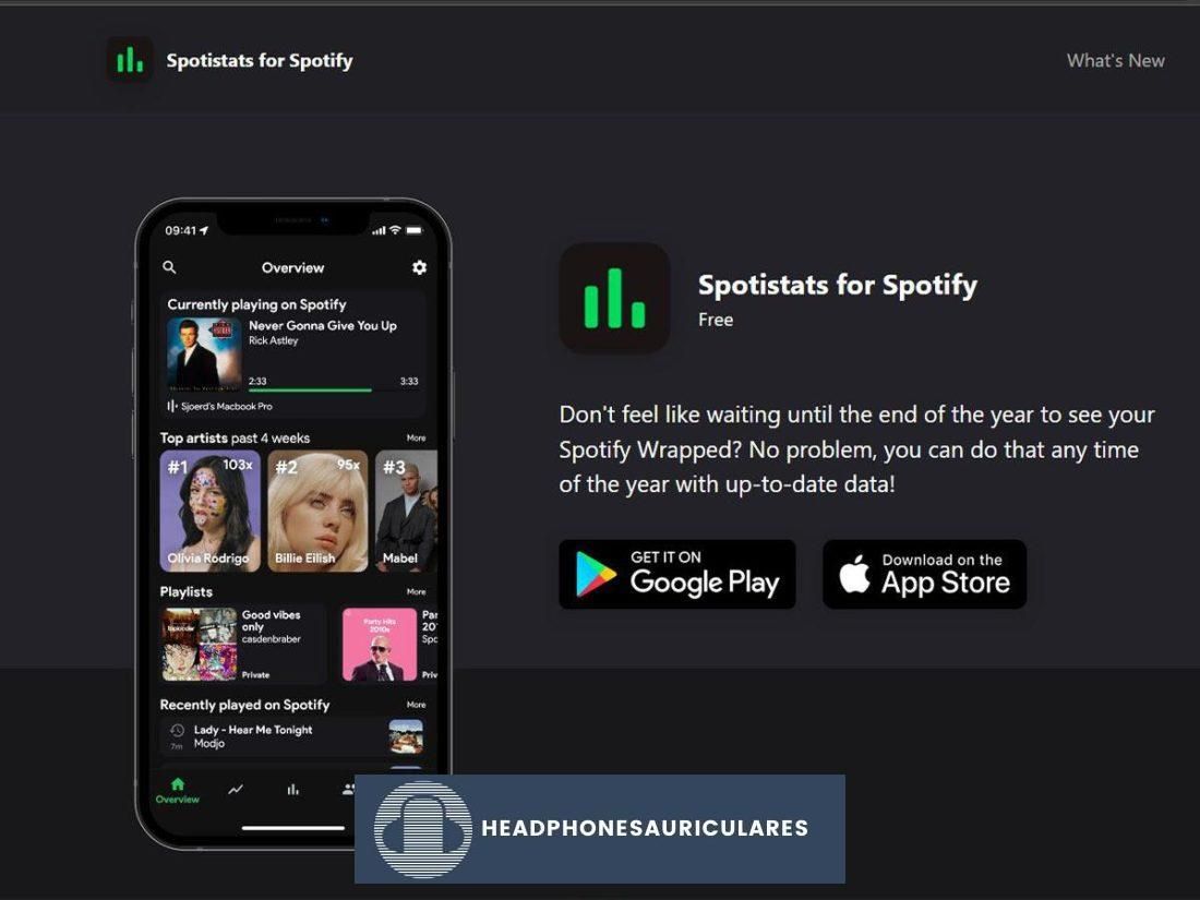 Stats.fm (anteriormente conocido como Spotistats) es una de las aplicaciones más populares para rastrear su actividad de escucha en Spotify.