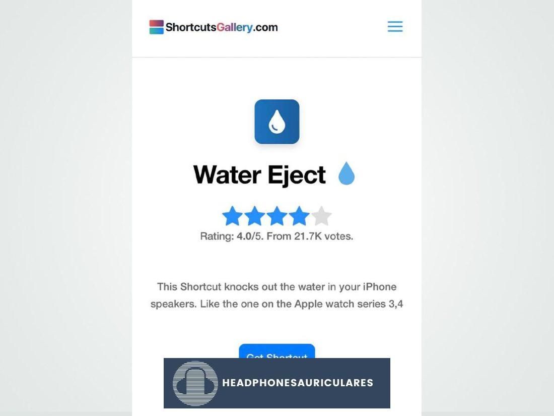 Agregar el acceso directo de expulsión de agua en iOS