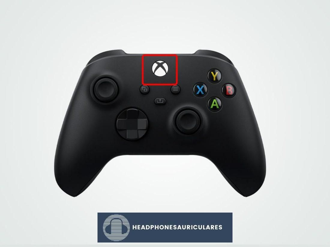 Botón Xbox en el controlador