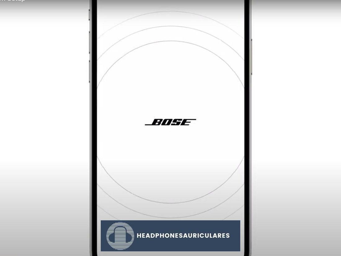 Aplicación Bose Music buscando dispositivos (De: Youtube/Soporte de productos Bose)