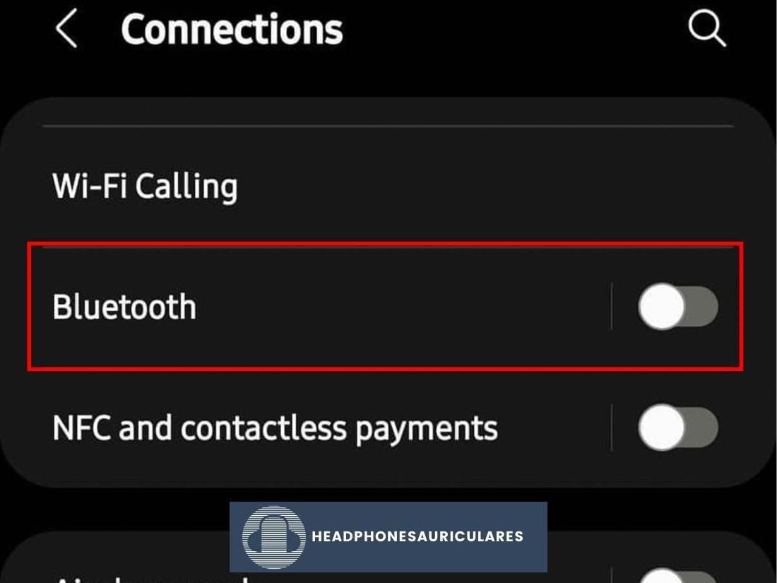 Configuraciones Bluetooth de Android