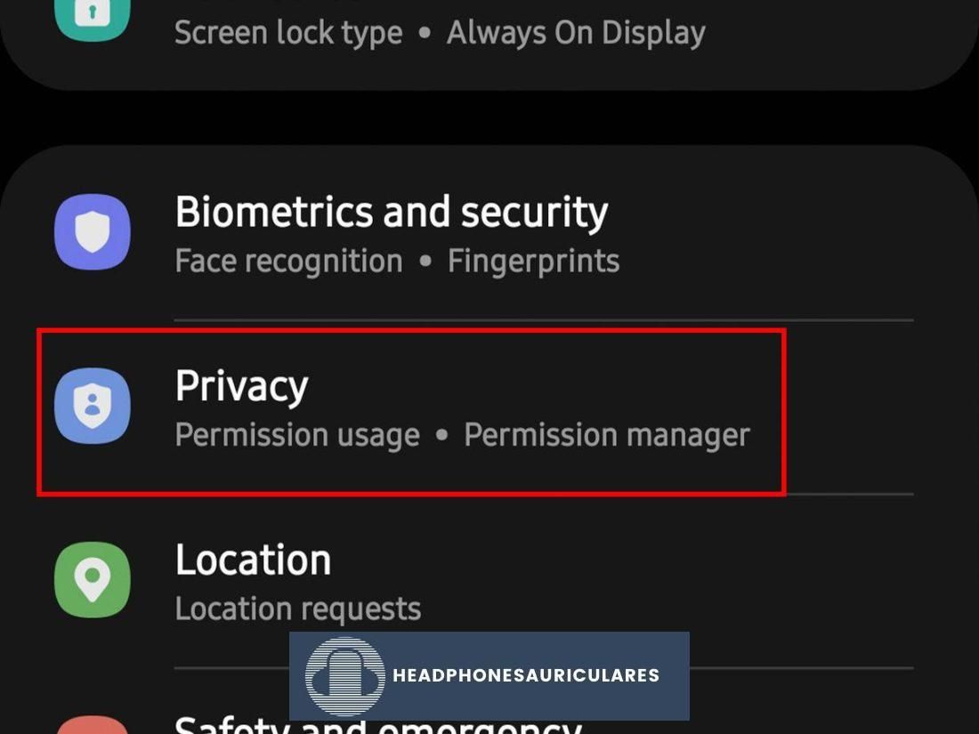 Configuración de privacidad en Android
