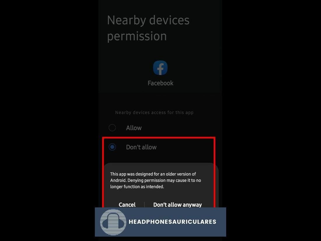 Eliminar el permiso de Bluetooth de una aplicación