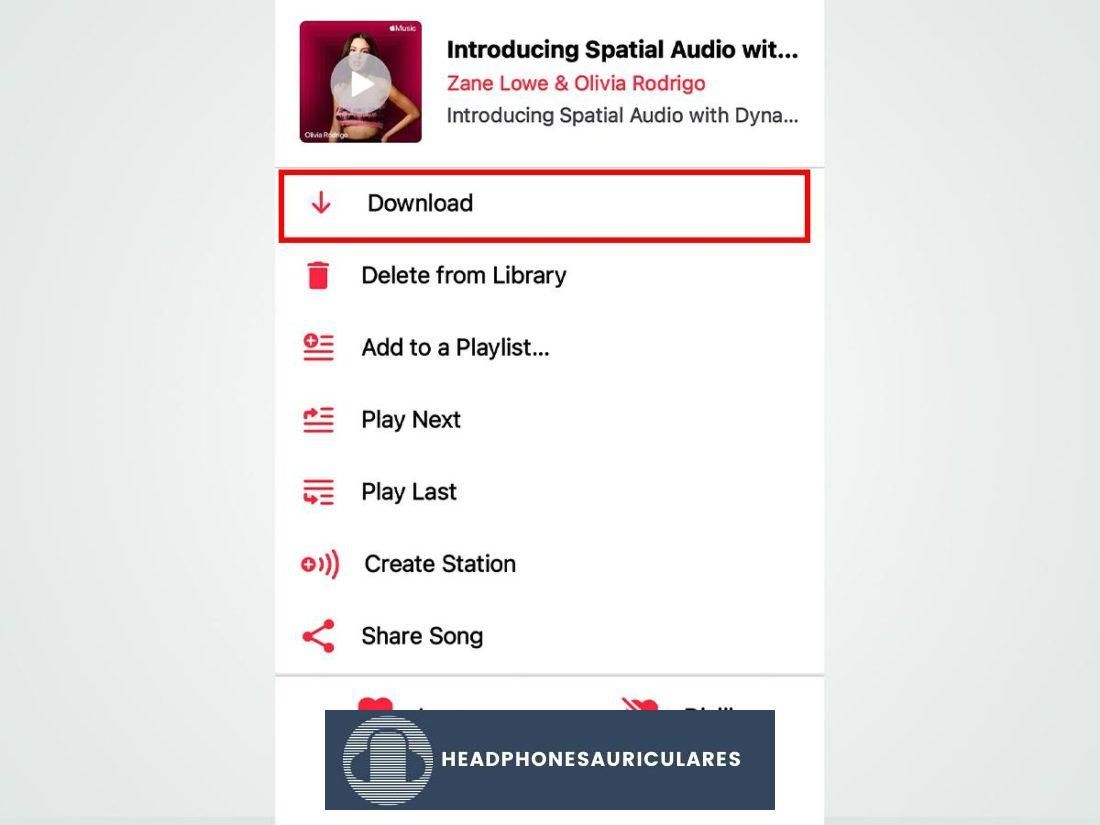 Descarga de canciones en Apple Music en Android