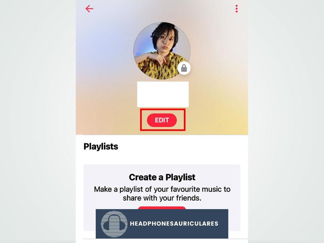 Editar perfil de música de Apple en Android