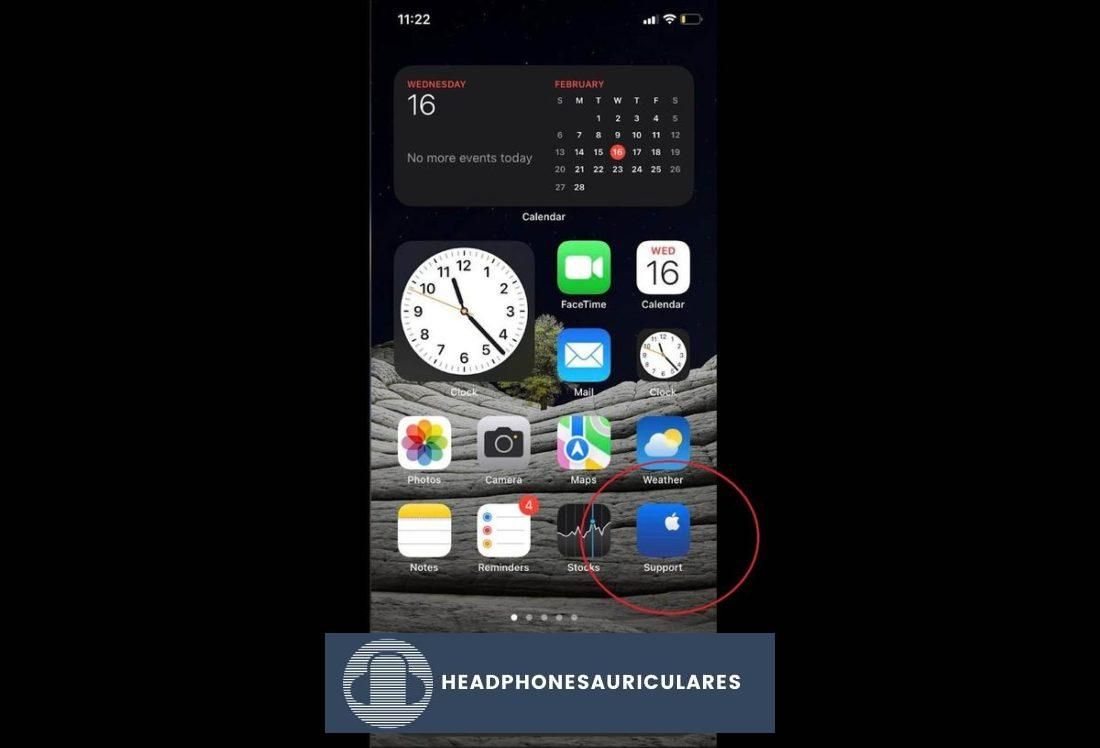 Aplicación de soporte de Apple en iOS