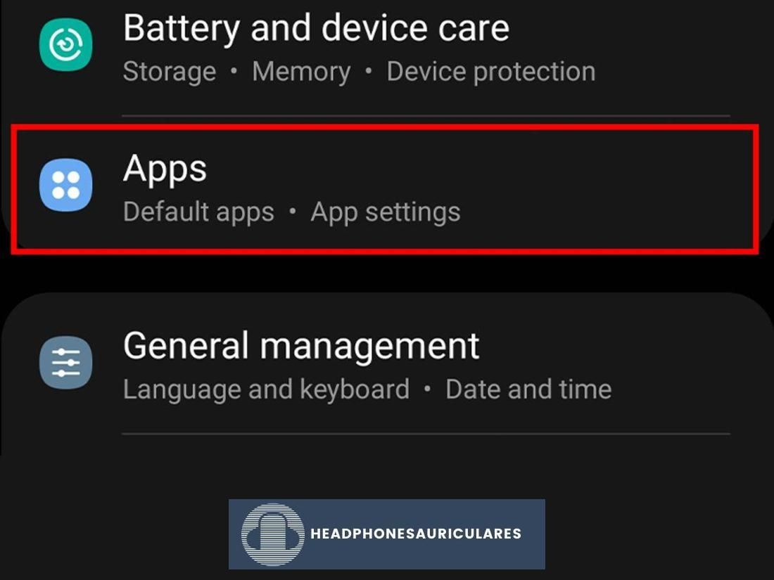 Configuración de aplicaciones de Android
