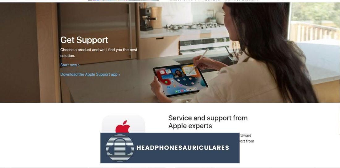 Página de inicio de soporte de Apple