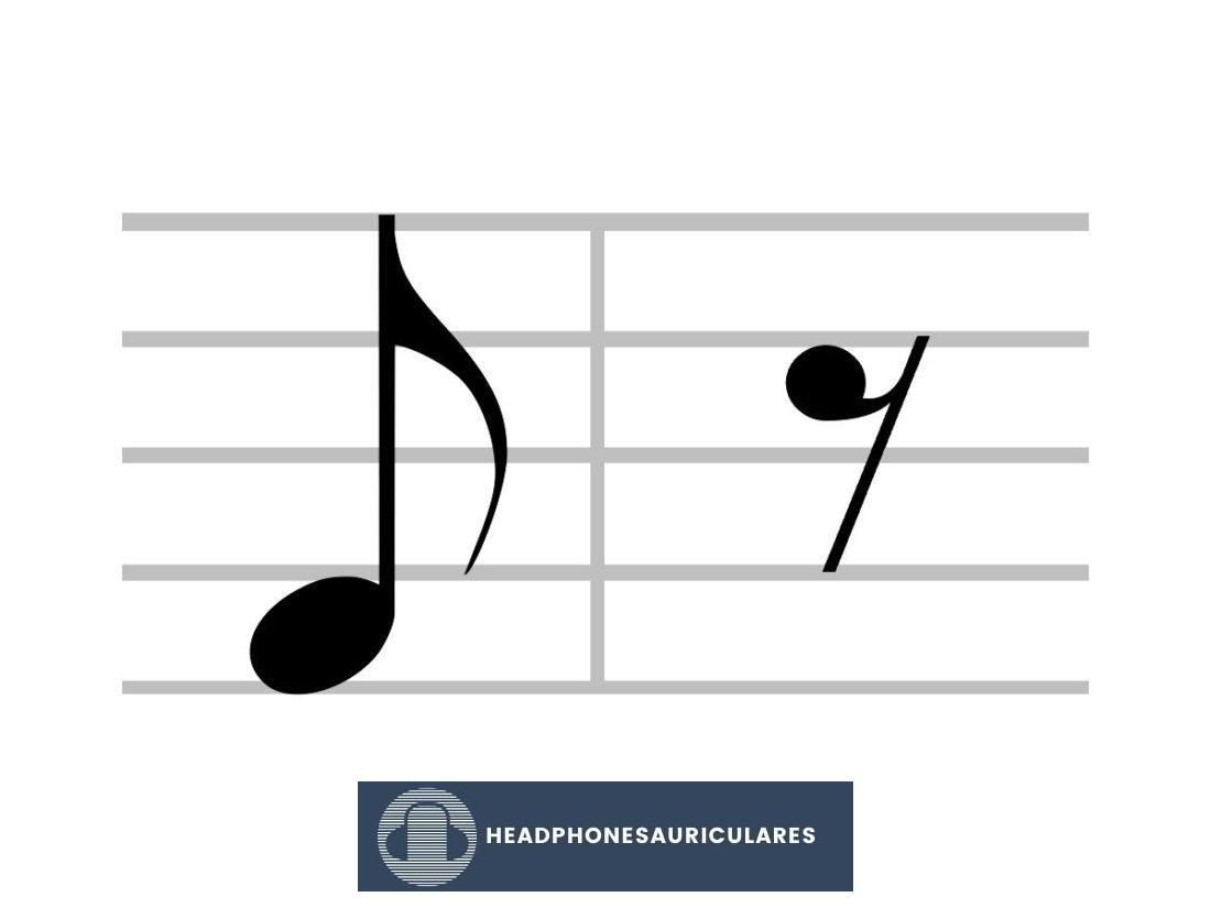 Mirada de cerca a la corchea o al símbolo musical de ocho notas