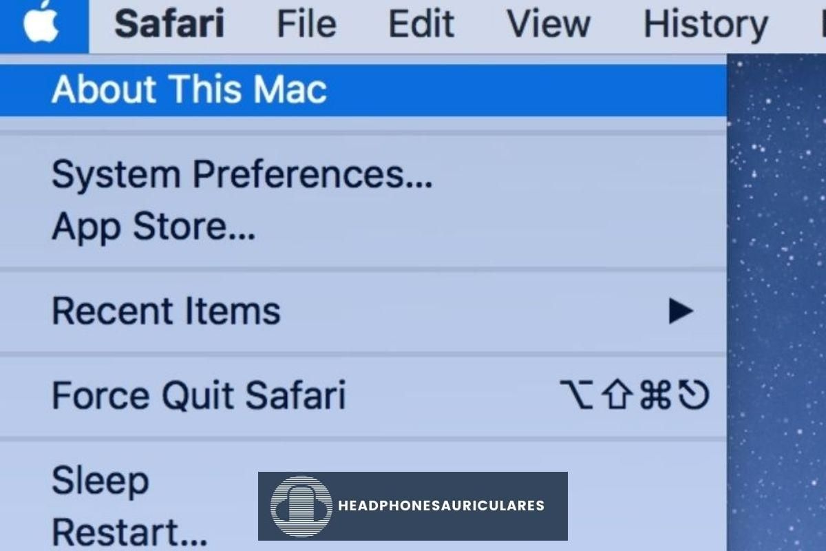 Cómo llegar a Acerca de esta Mac desde el menú Apple.