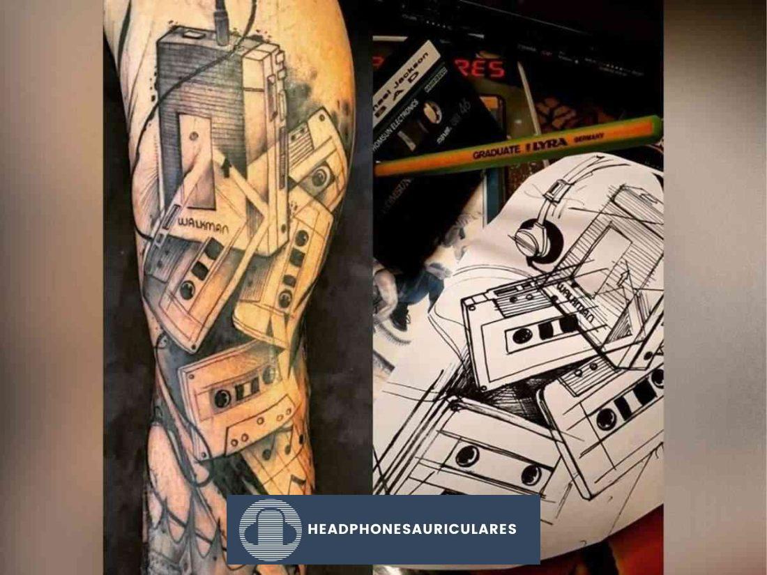 Deep Shadow Walkman Tattoo (De: Instagram/yannick.grillon)