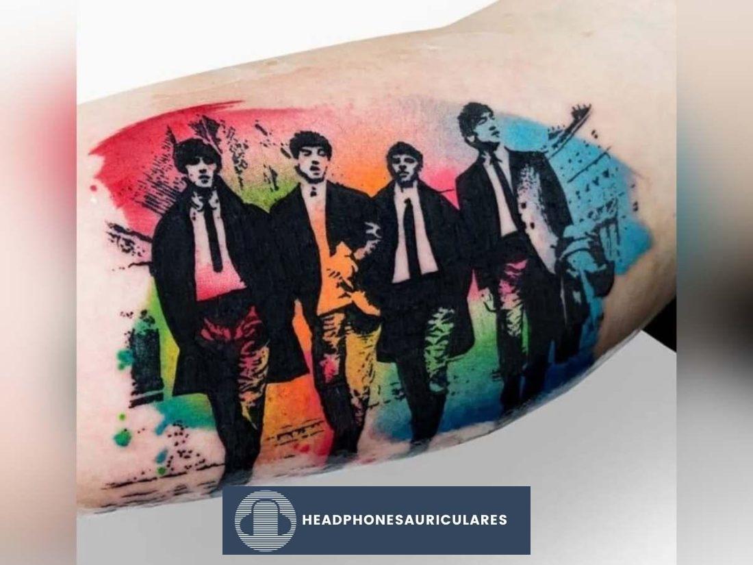 Los Beatles en color (De: Tattoodo/Szymon Gdowicz)