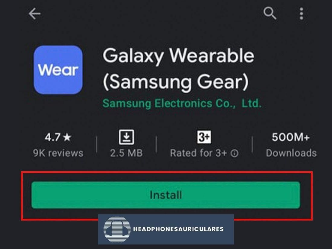 Instalar la aplicación portátil Galaxy