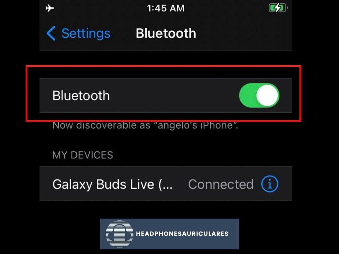 Activar Bluetooth en iPhone