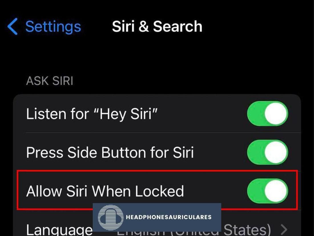 Permitir Siri cuando está bloqueado