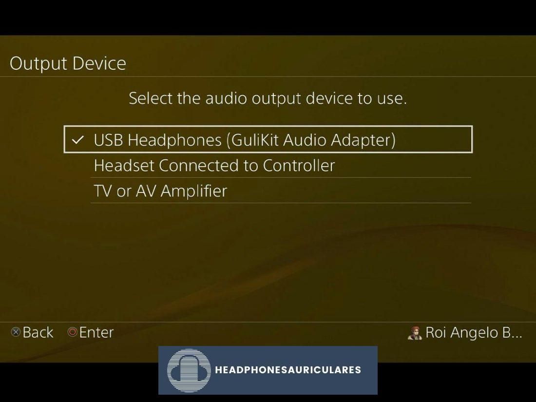 Elija auriculares USB (dispositivo de audio USB)
