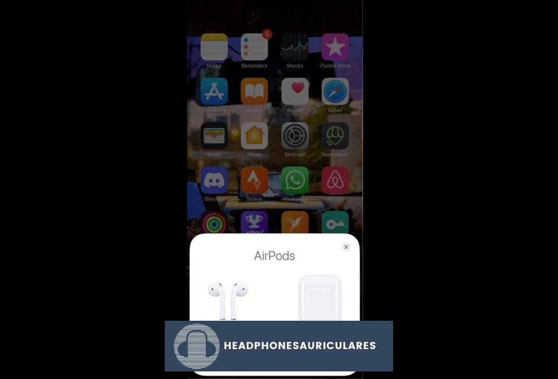 Comprobación del estado de la batería de AirPods en iPhone