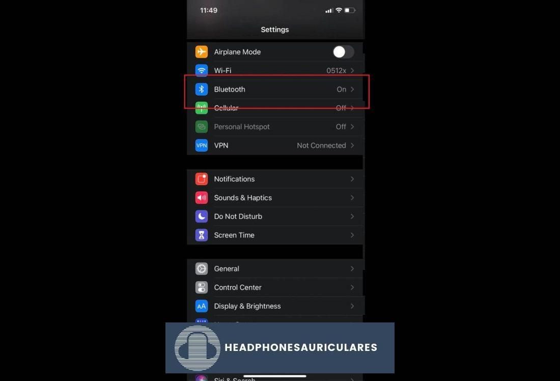 Configuración de Bluetooth en iPhone