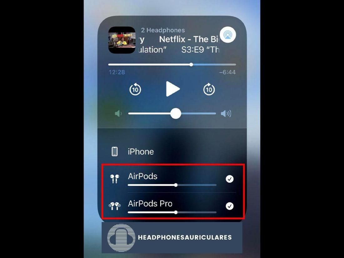 Activar dos AirPods en un iPhone