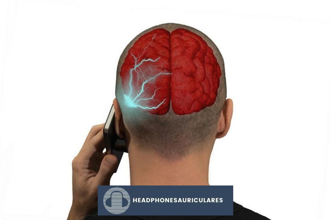 La radiación del teléfono de un hombre llega a un área de su cerebro.
