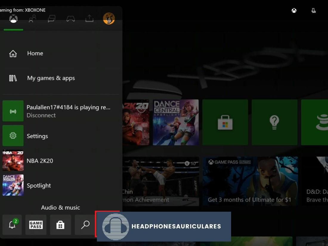 Configuración de sistema y audio en Xbox One