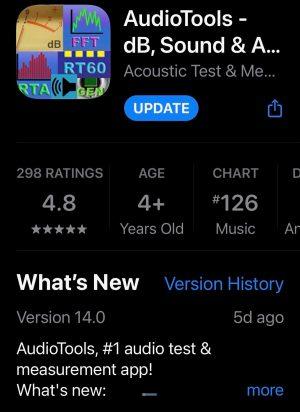 La aplicación iOS AudioTools.