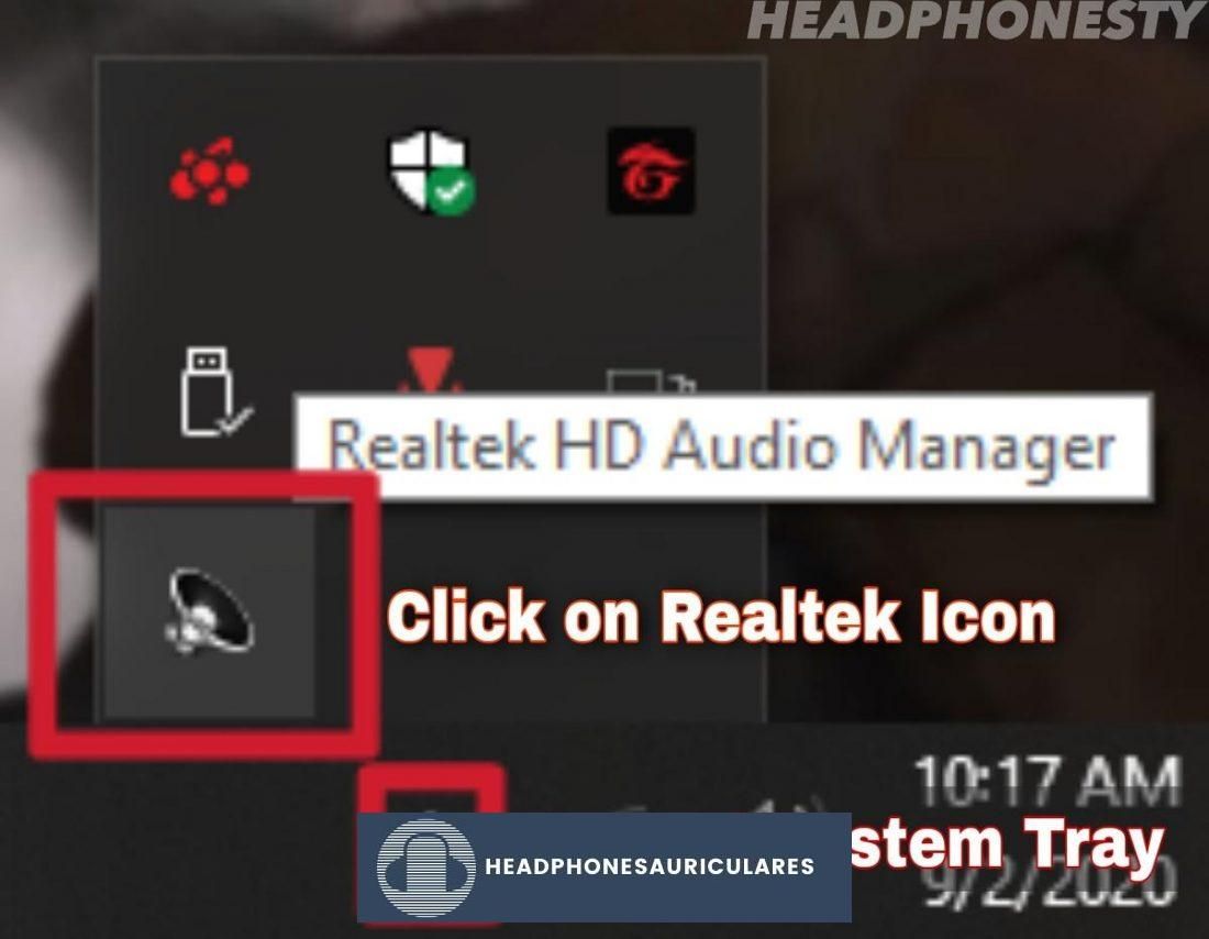 Abrir el administrador de audio Realtek HD