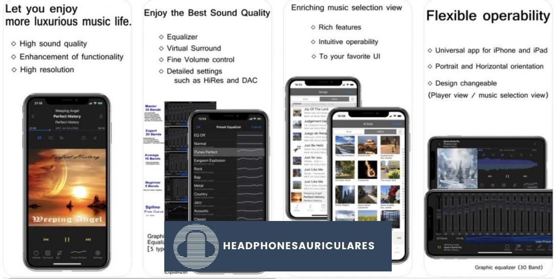 Aplicación Kaiser Tone Audio Player (De: apps.apple.com).
