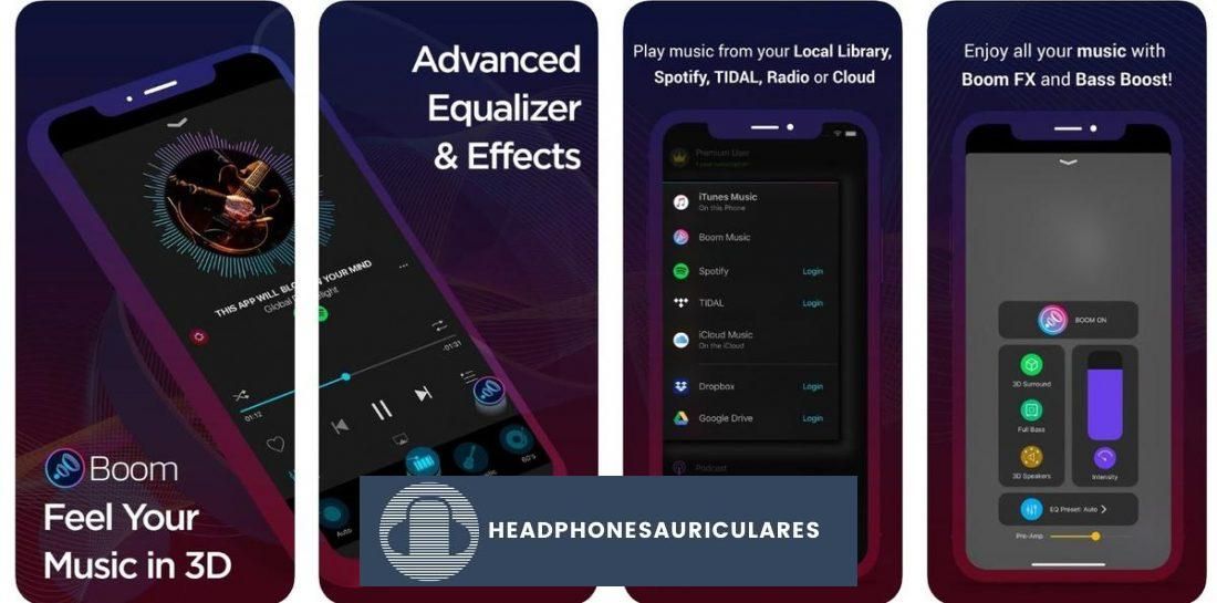 Aplicación Boom Music (De: apps.apple.com).