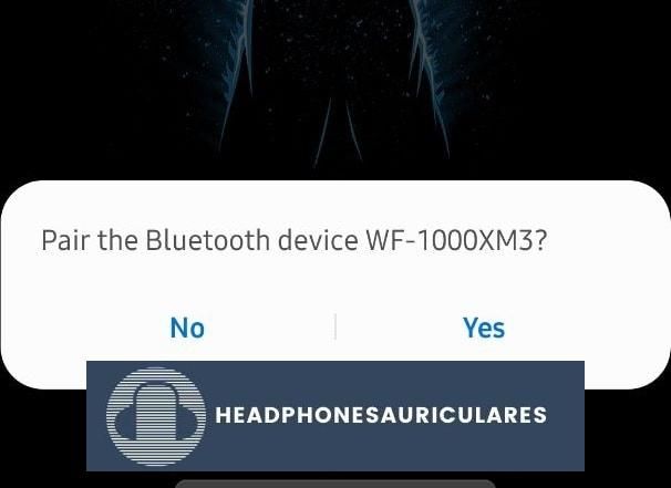 Emparejamiento NFC con Sony WF-1000XM3
