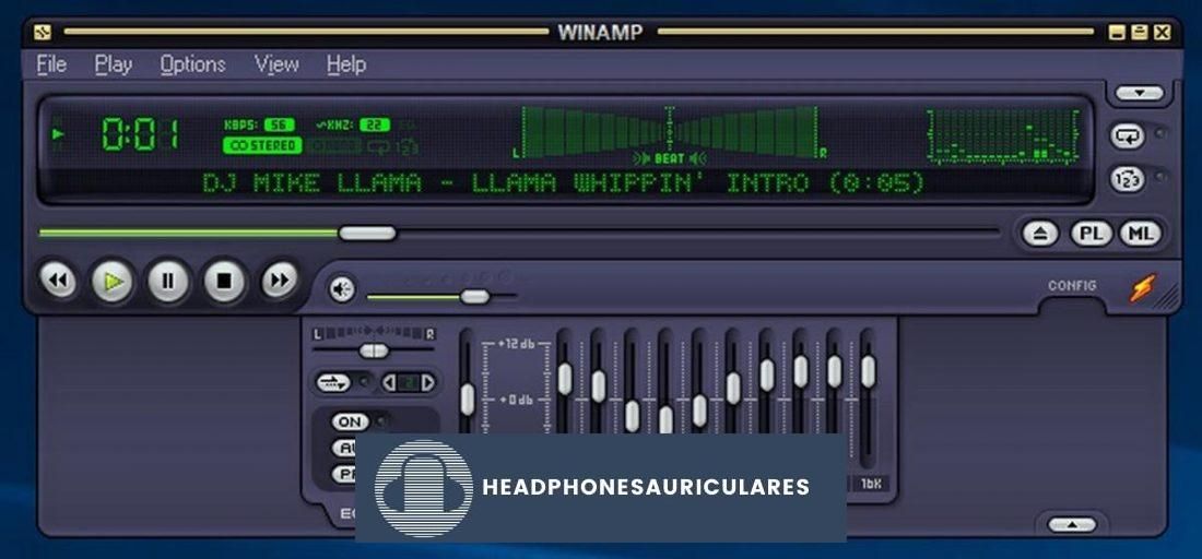 El ecualizador gráfico Winamp tiene 10 bandas de frecuencia (De Forbes.com)
