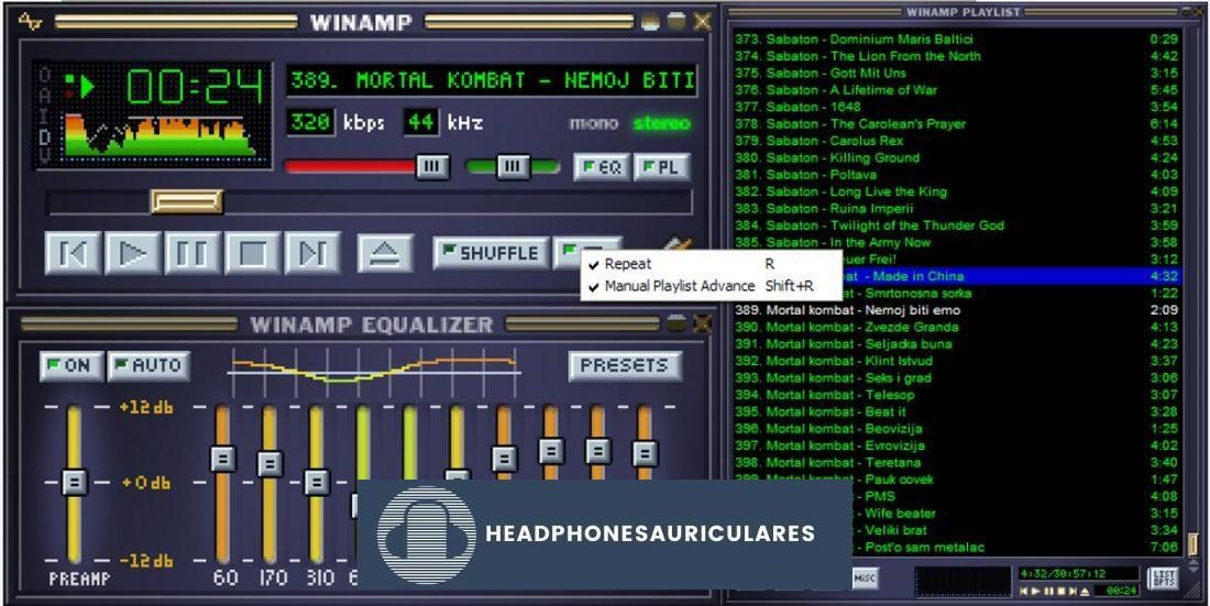 Winamp fue uno de los primeros programas de reproducción de MP3 (De: fireswordblog.blogspot.com)
