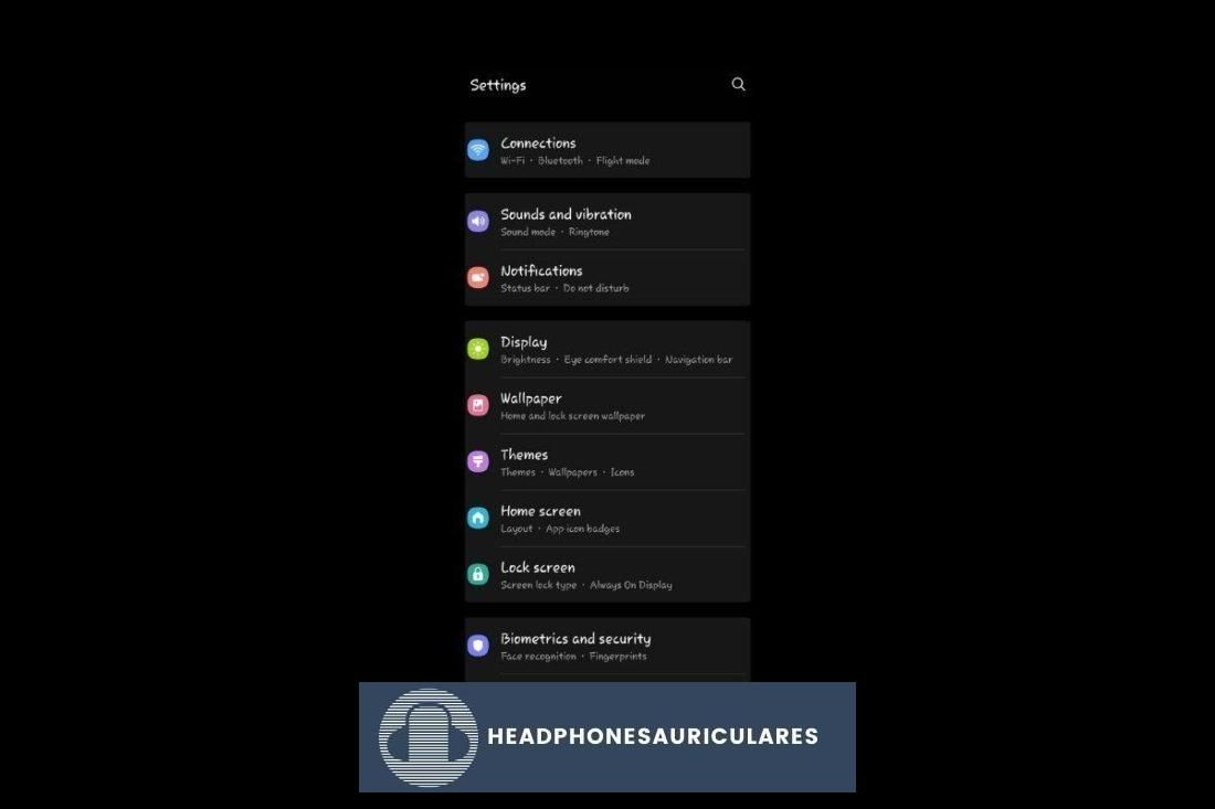 Cómo acceder a Sonidos y vibraciones en un dispositivo Android.