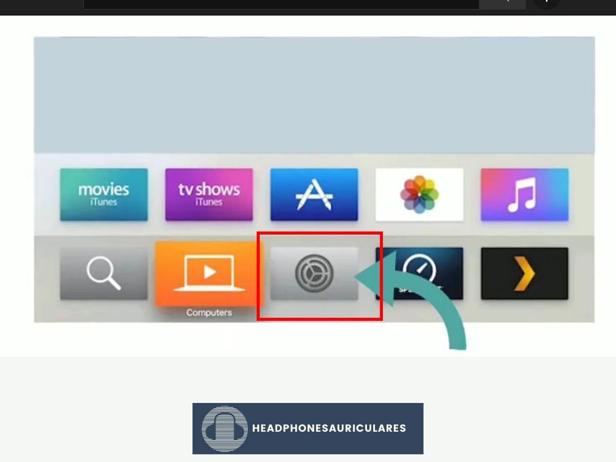 Selección de ajustes en Apple TV (De: Youtube/Myiphonesupport)